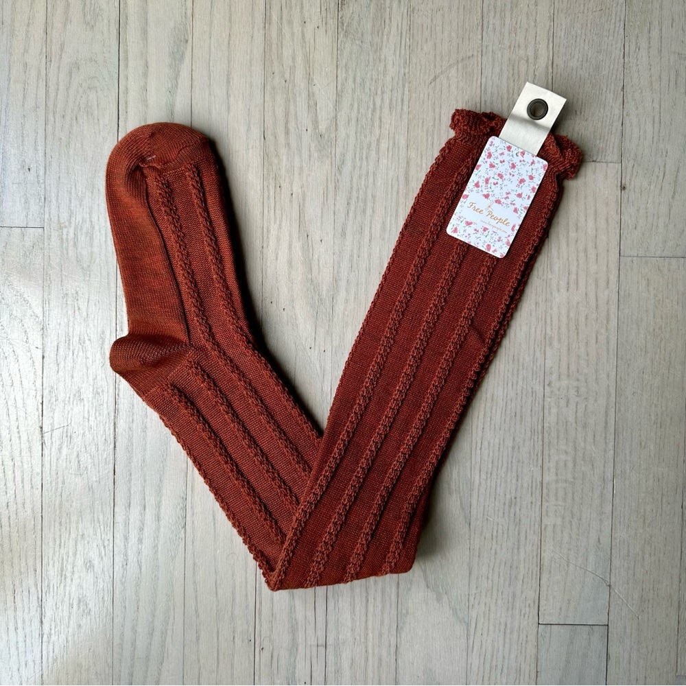 NWT Free People Fray Over the Knee Socks